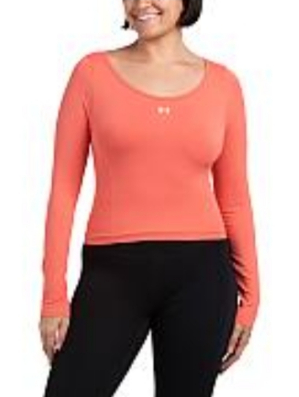 NWT Under Armour Vanish Seamless Long-Sleeve Scoop Neck Top■ Size M Coral Salmon